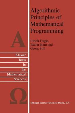 Cover of Algorithmic Principles of Mathematical Programming