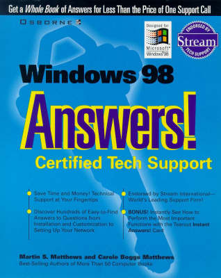 Book cover for Windows 98 Answers!