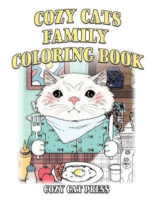 Book cover for Cozy Cats Family Coloring Book