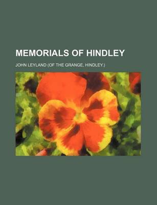 Book cover for Memorials of Hindley