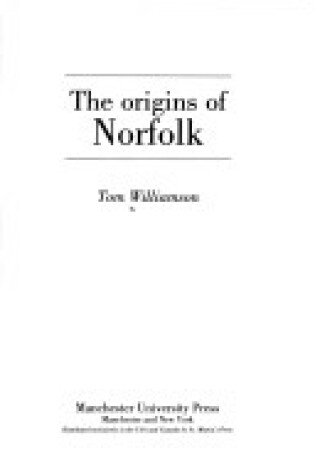Cover of The Origins of Norfolk
