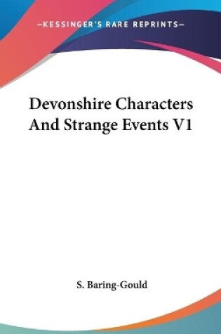 Cover of Devonshire Characters And Strange Events V1
