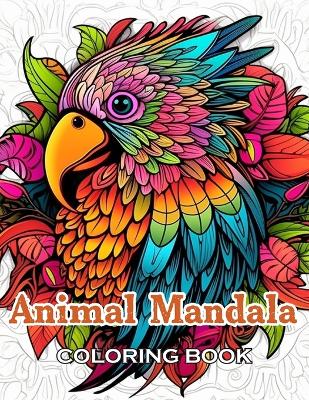 Book cover for Animal Mandala Coloring Book for Adults