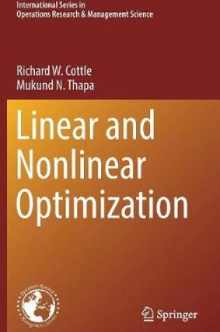 Cover of Linear and Nonlinear Optimization