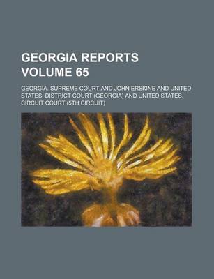 Book cover for Georgia Reports Volume 65