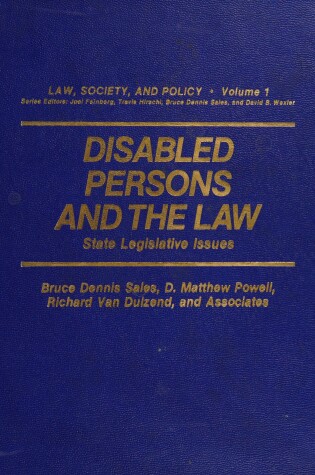 Cover of Disabled Persons and the Law