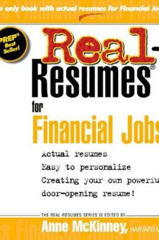 Cover of Real Resumes for Financial Jobs