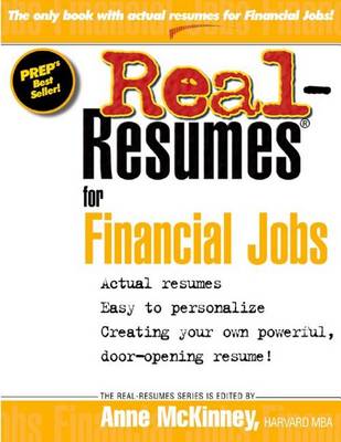 Book cover for Real Resumes for Financial Jobs