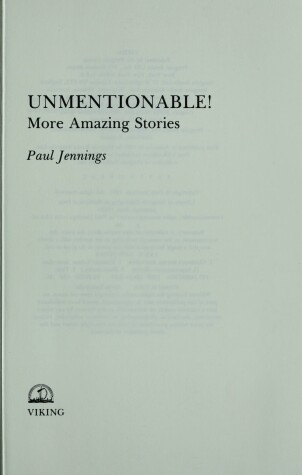 Book cover for Jennings Paul : Unmentionable (R/I)