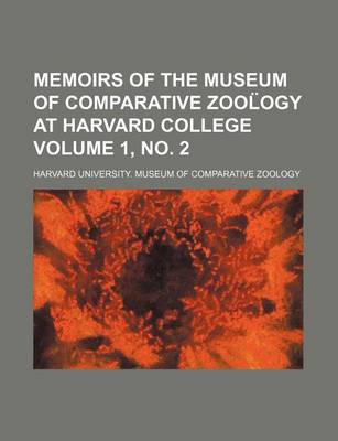 Book cover for Memoirs of the Museum of Comparative Zool Ogy at Harvard College Volume 1, No. 2