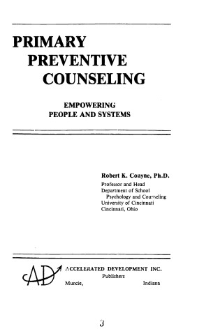 Cover of Primary Preventive Counselling