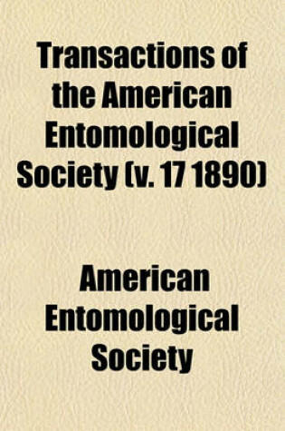 Cover of Transactions of the American Entomological Society Volume N . 18