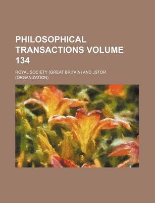 Book cover for Philosophical Transactions Volume 134