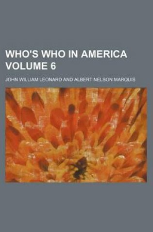 Cover of Who's Who in America Volume 6
