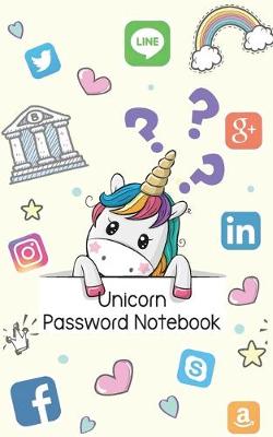 Book cover for Unicorn Password Notebook