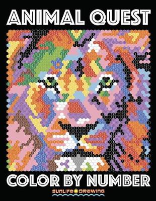 Book cover for ANIMAL QUEST Color by Number