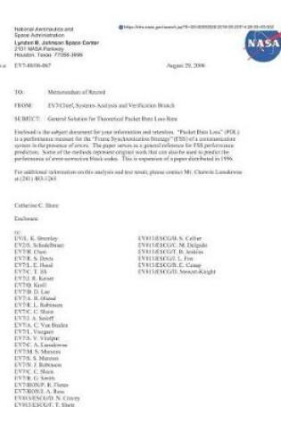 Cover of General Solution for Theoretical Packet Data Loss Rate