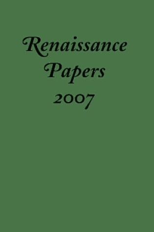 Cover of Renaissance Papers 2007