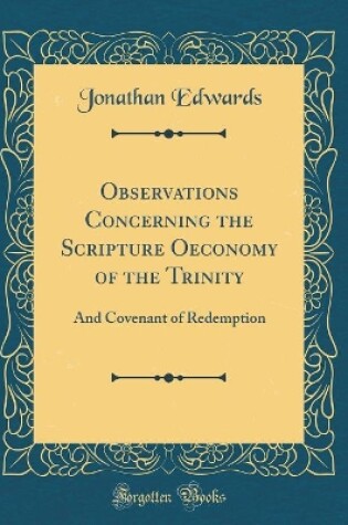 Cover of Observations Concerning the Scripture Oeconomy of the Trinity