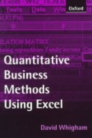 Cover of Quantitative Business Methods Using Excel