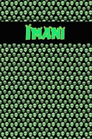 Cover of 120 Page Handwriting Practice Book with Green Alien Cover Imani