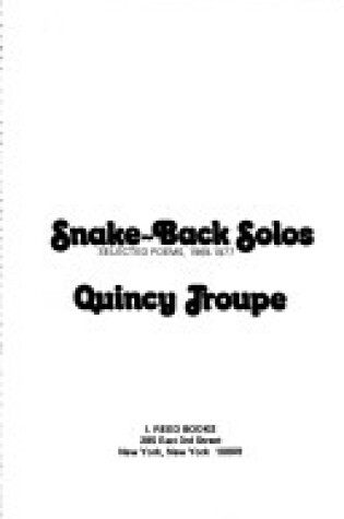 Cover of Snake-Back Solos