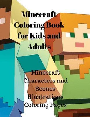 Book cover for Minecraft Coloring Book for Kids and Adults