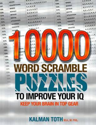 Book cover for 10000 Word Scramble Puzzles to Improve Your IQ