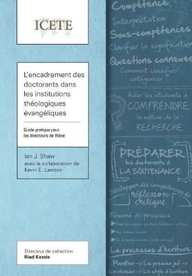 Book cover for L'encadrement des doctorants dans les institutions theologiques evangeliques