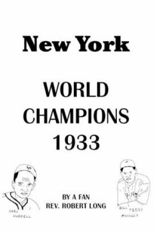 Cover of New York World Champions 1933