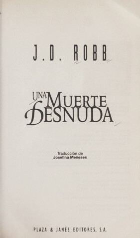 Book cover for Una Muerte Desnuda