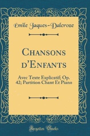 Cover of Chansons d'Enfants