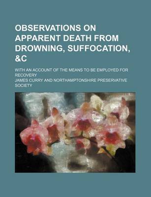 Book cover for Observations on Apparent Death from Drowning, Suffocation,   With an Account of the Means to Be Employed for Recovery