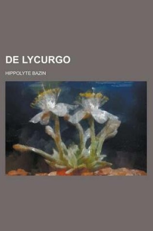 Cover of de Lycurgo