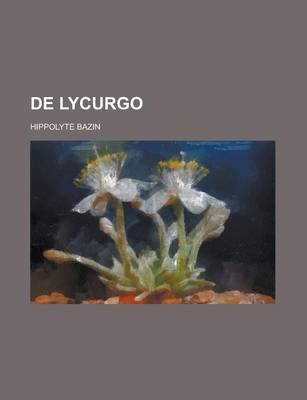 Book cover for de Lycurgo