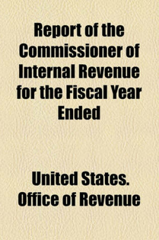 Cover of Report of the Commissioner of Internal Revenue for the Fiscal Year Ended June 30