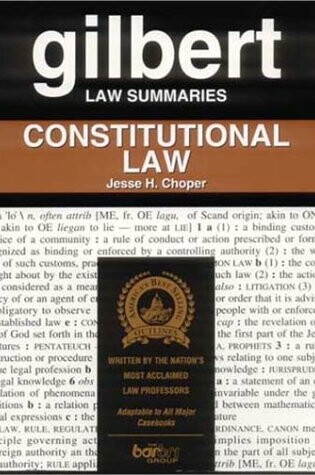 Cover of Gilbert Law Summ Const Law 18