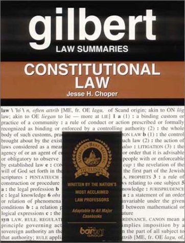 Book cover for Gilbert Law Summ Const Law 18