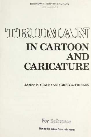 Cover of Truman in Cartoon and Caricature