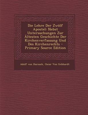 Book cover for Die Lehre Der Zwolf Apostel