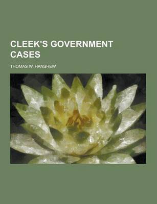 Book cover for Cleek's Government Cases