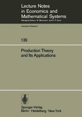 Book cover for Production Theory and Its Applications