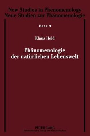 Cover of Phaenomenologie Der Natuerlichen Lebenswelt