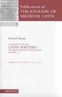 Cover of Handlist of Latin Writers of Great Britain & Ireland Before 1540. Additions & Corrections (1997-2001) (Pjml 1)