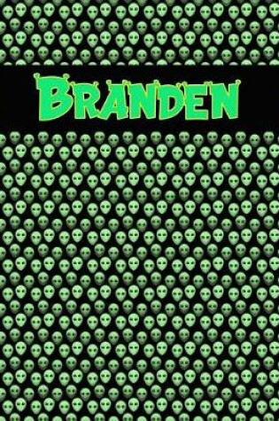 Cover of 120 Page Handwriting Practice Book with Green Alien Cover Branden