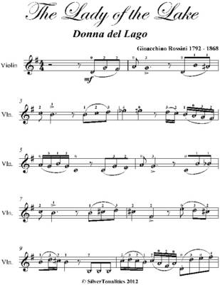 Book cover for Lady of the Lake Donna Del Lago Easy Violin Sheet Music