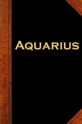 Book cover for 2019 Daily Planner Aquarius Zodiac Horoscope Vintage 384 Pages