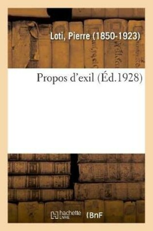 Cover of Propos d'Exil