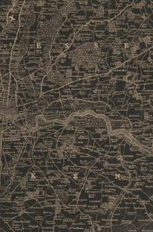 Cover of London Vintage Map Field Journal Notebook, 50 pages/25 sheets, 4x6