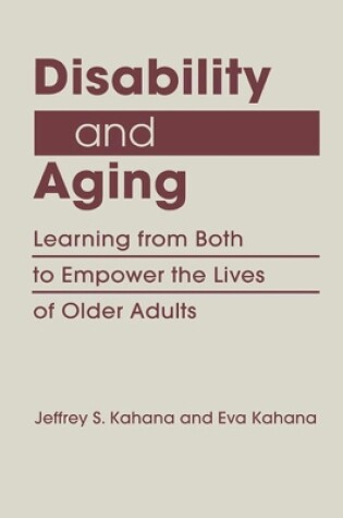 Cover of Disability and Aging